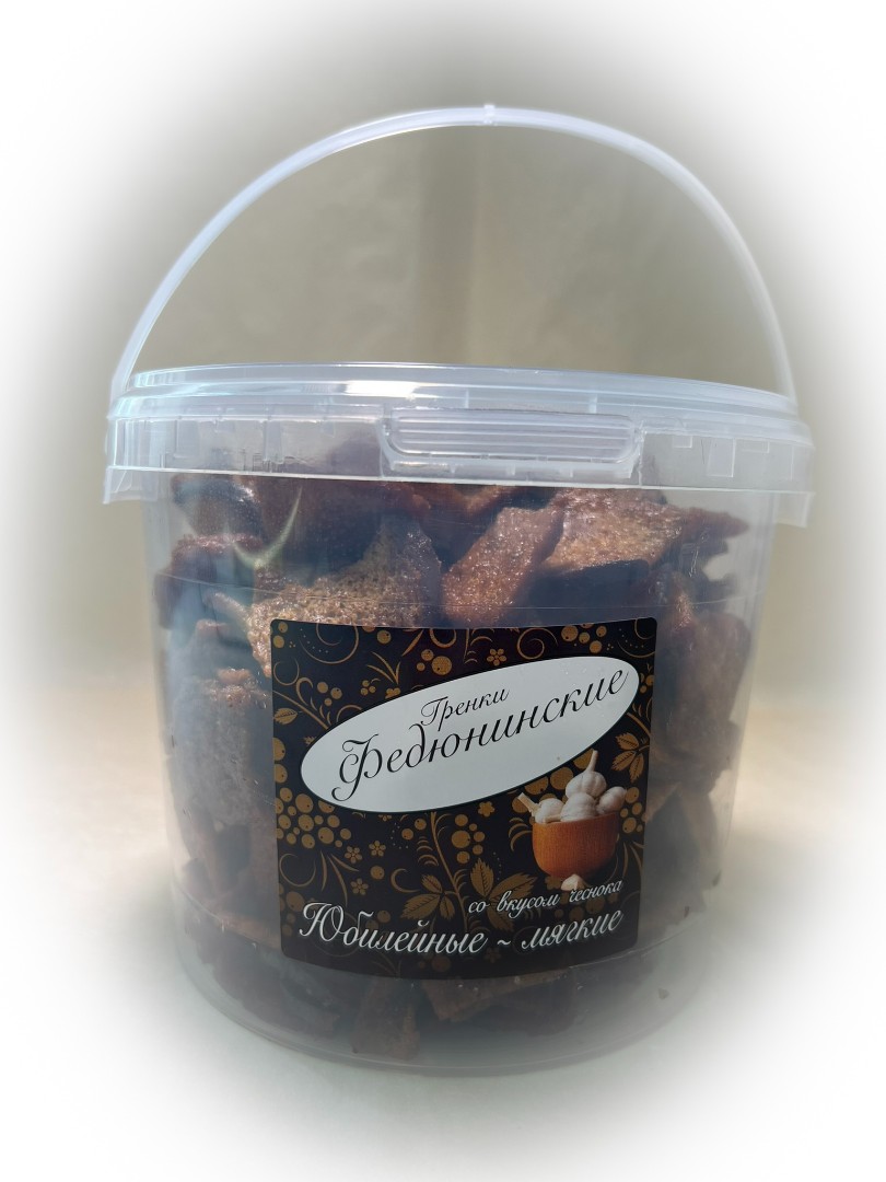 Гренки "ФЕДЮНИНСКИЕ" "Чеснок" (ведро 900 гр.) в Тамбове